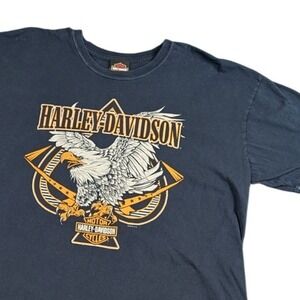 Harley-Davidson Berts Barracuda Florida Eagle Graphic T-Shirt Black Mens XL